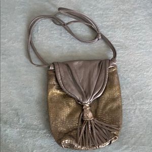 Vtg pewter shoulder bag